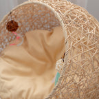 Cozy Cat Bed made of Handwoven Natural Material | Thrascher