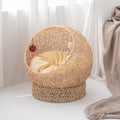 Cozy Cat Bed made of Handwoven Natural Material | Thrascher
