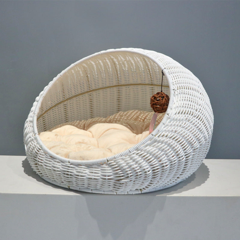 Cozy Cat Bed made of Woven Natural Material | Thrascher