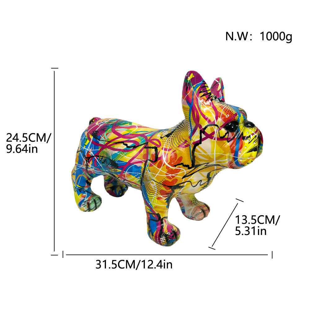 Creative Bulldog Sculpture with Headphones | Thrascher