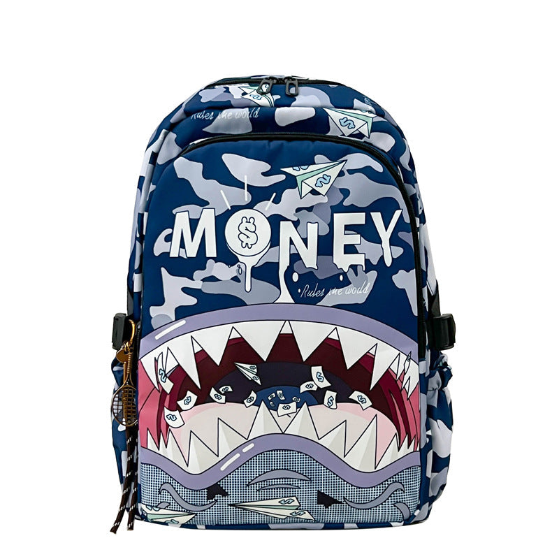 Creative Cartoon Shark Backpack for School, Travel and Daily Use, view 3