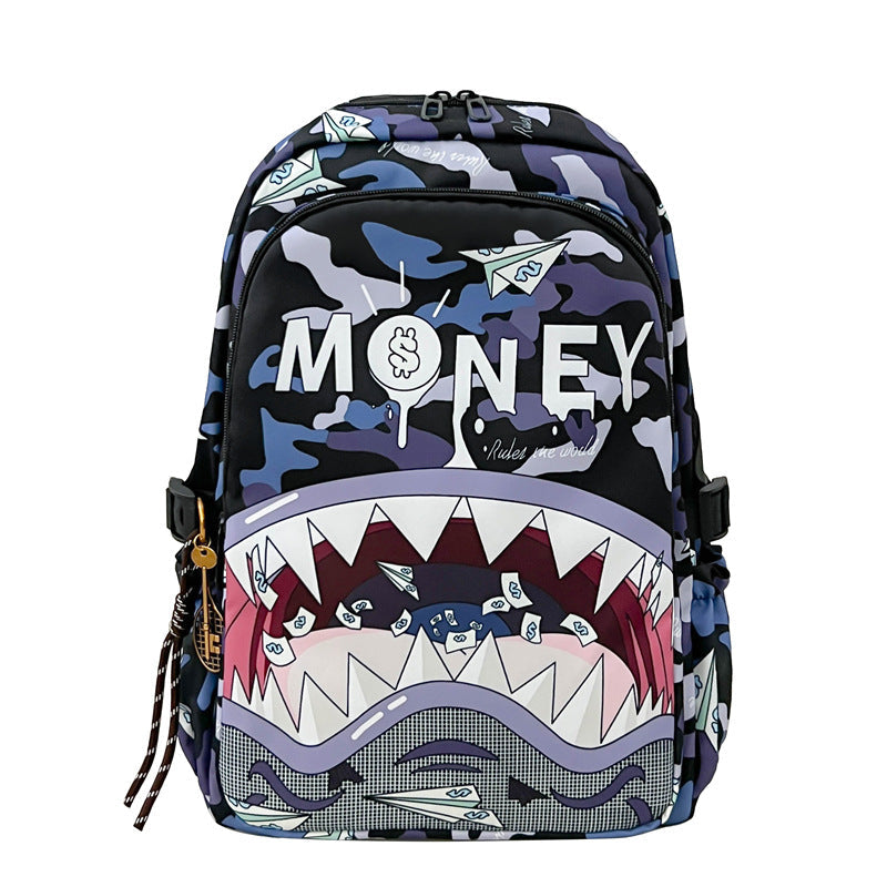 Creative Cartoon Shark Backpack for School, Travel and Daily Use, view 4