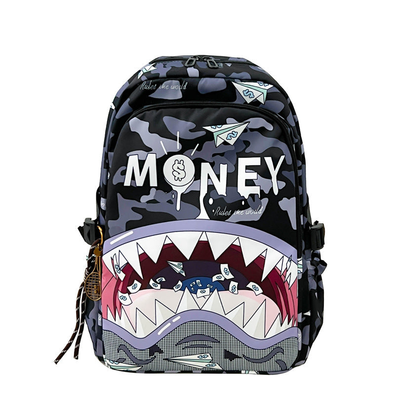 Creative Cartoon Shark Backpack for School, Travel and Daily Use, view 5