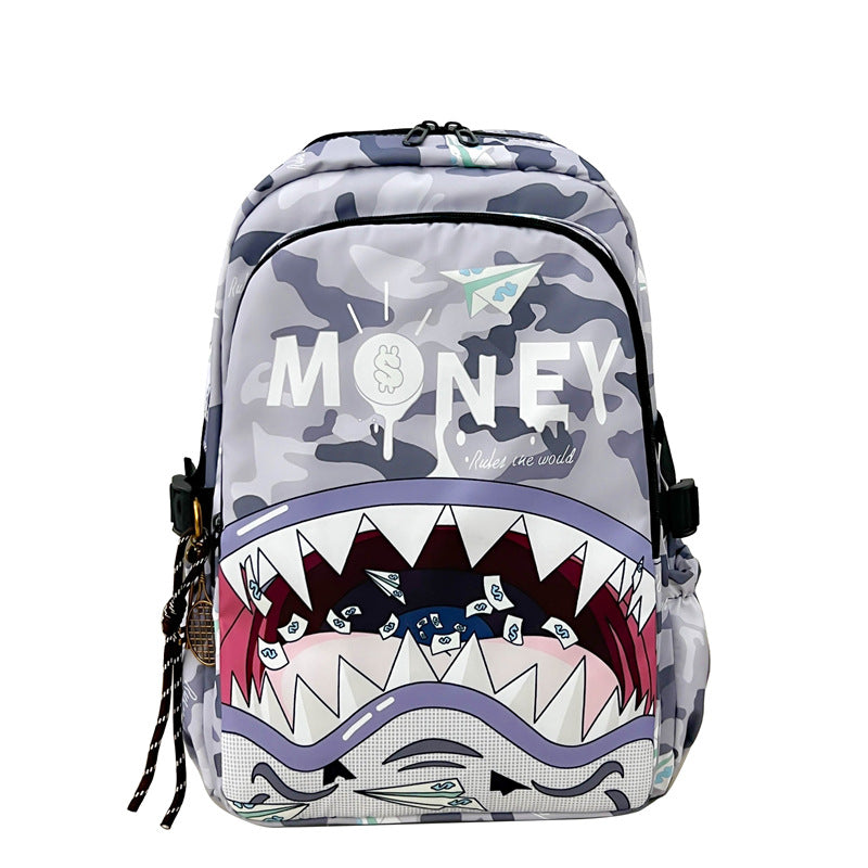 Creative Cartoon Shark Backpack for School, Travel and Daily Use