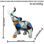 Creative Elephant Figurine with Colorful Design | Thrascher