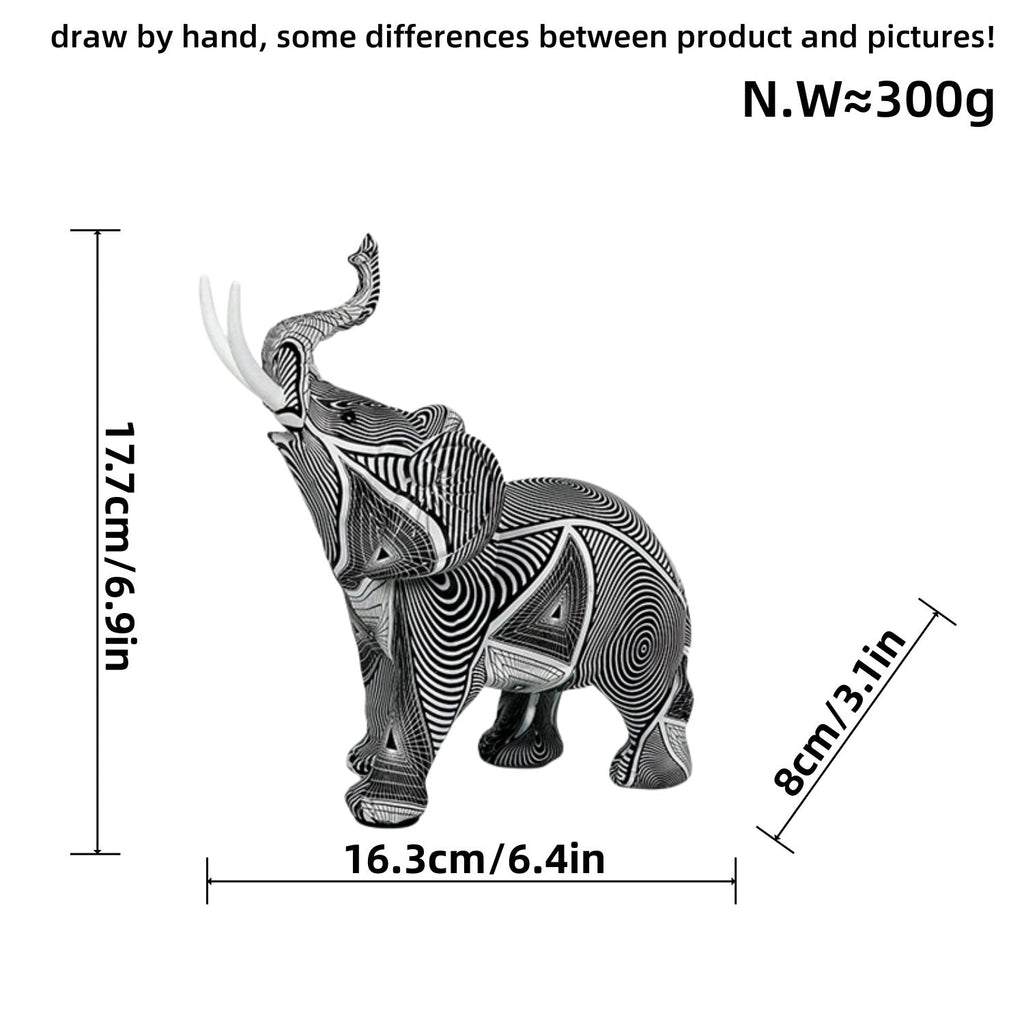 Creative Elephant Figurine with Colorful Design | Thrascher