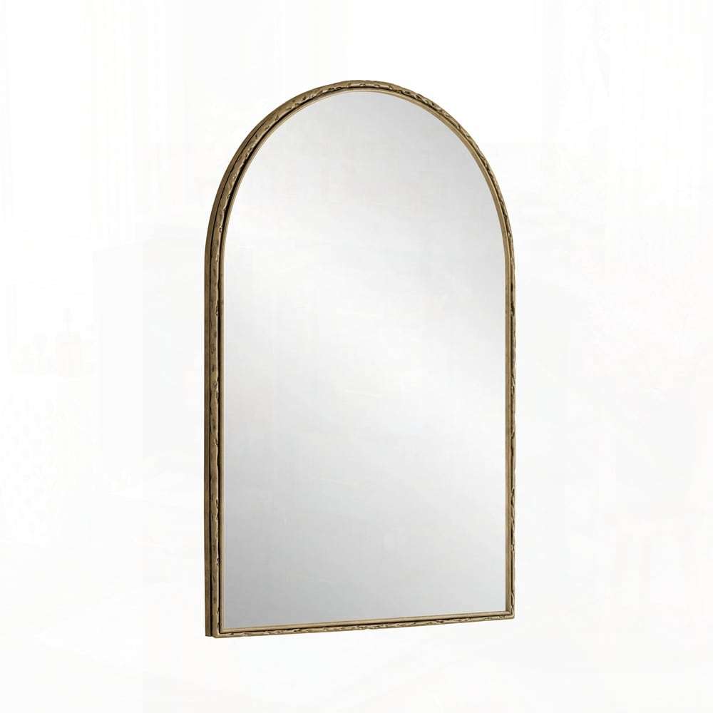 Curved Decorative Wall Mirror with Vintage Frame | Thrascher
