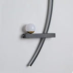 Curved LED Ambient Wall Lamp with Integrated Shelf | Thrascher