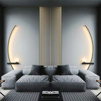 Curved LED Ambient Wall Lamp with Integrated Shelf | Thrascher