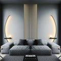 Curved LED Ambient Wall Lamp with Integrated Shelf | Thrascher