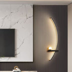 Curved LED Ambient Wall Lamp with Integrated Shelf | Thrascher
