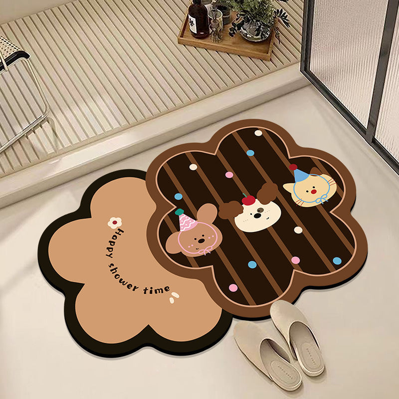 Cute Cartoon Animal Bath Mat | Thrascher