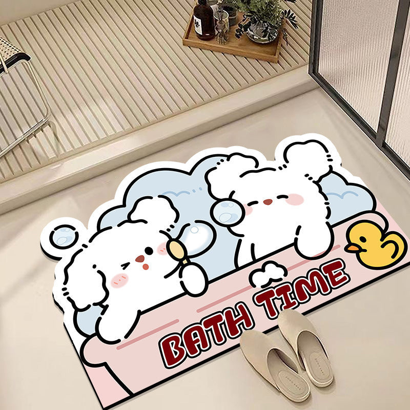 Cute Cartoon Animal Bath Mat | Thrascher