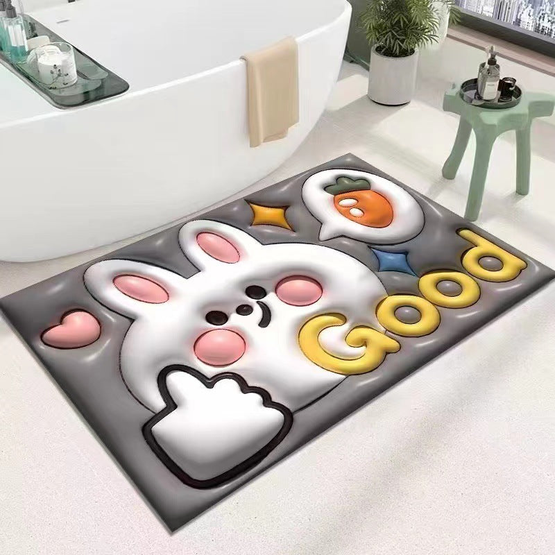 Cute Cartoon Cat Shape Bath Mat | Thrascher