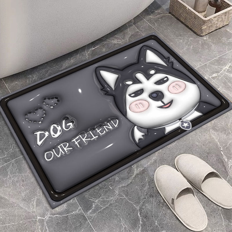 Cute Cartoon Cat Shape Bath Mat | Thrascher