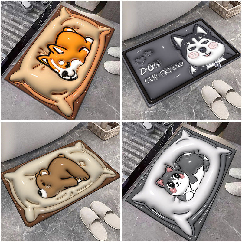 Cute Cartoon Cat Shape Bath Mat | Thrascher