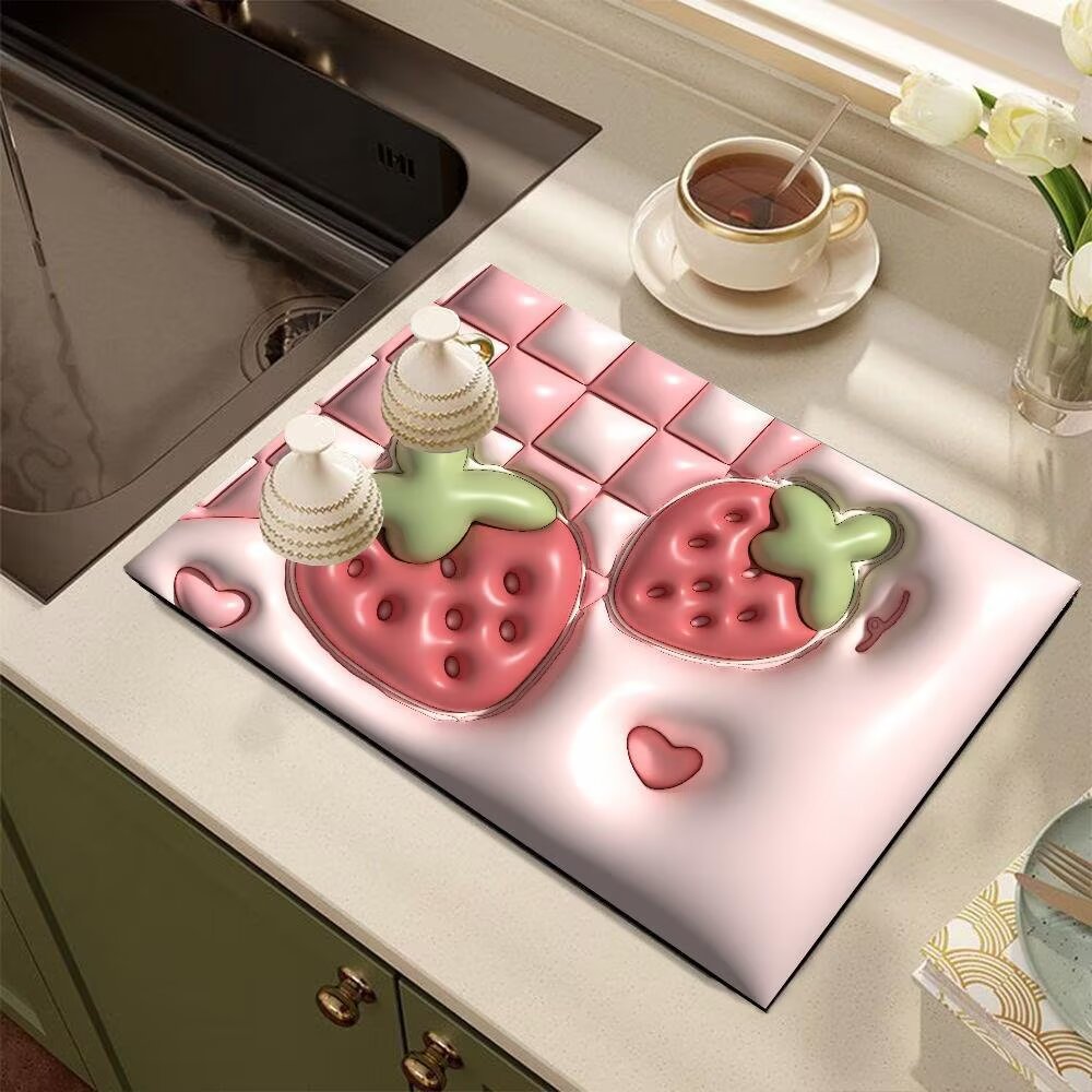 Cute Cartoon Dog-Themed Kitchen Mat | Thrascher