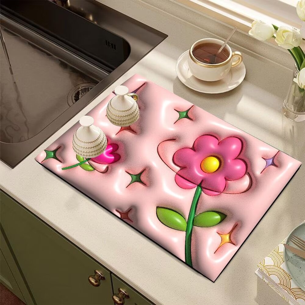 Cute Cartoon Dog-Themed Kitchen Mat | Thrascher