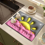 Cute Cartoon Dog-Themed Kitchen Mat | Thrascher