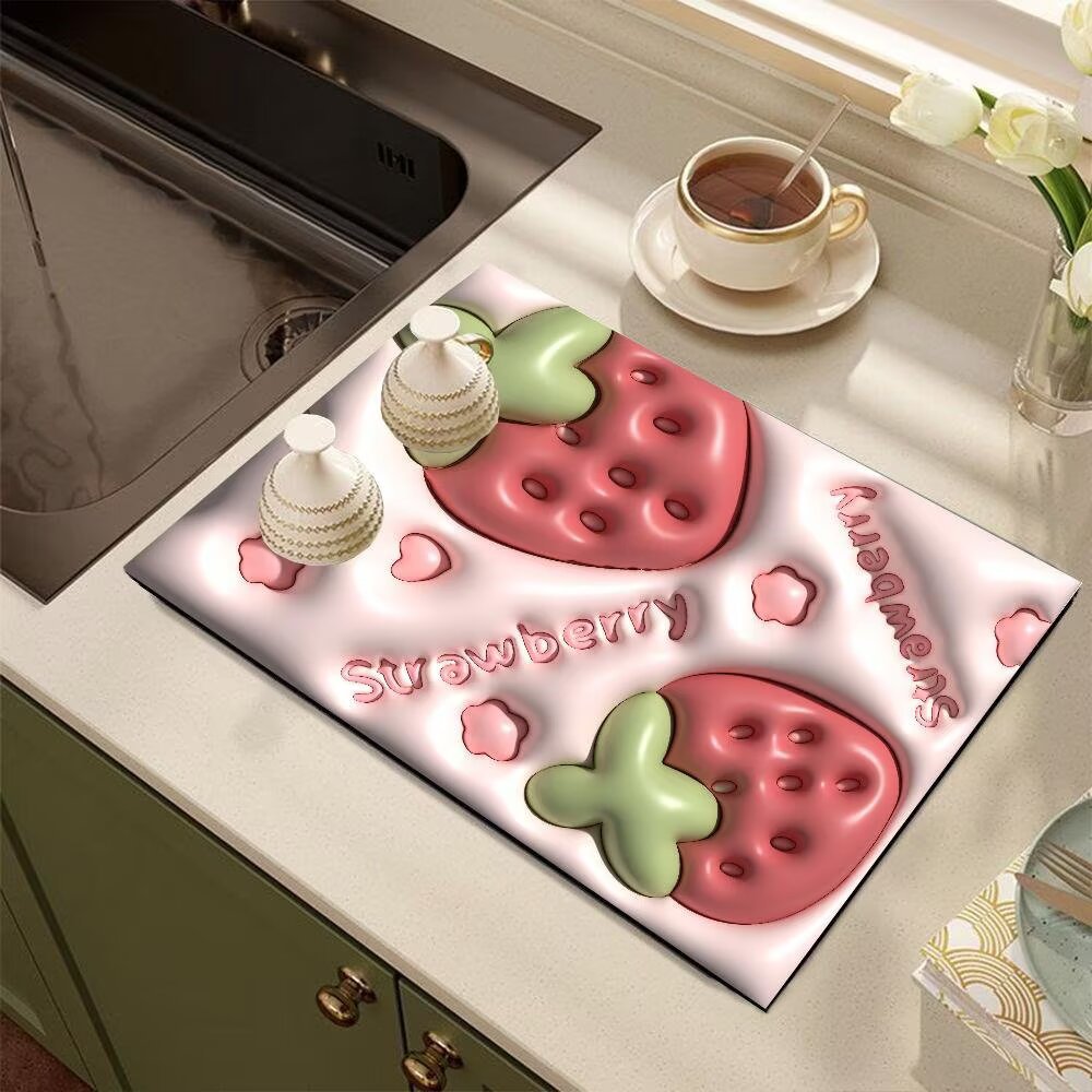 Cute Cartoon Dog-Themed Kitchen Mat | Thrascher