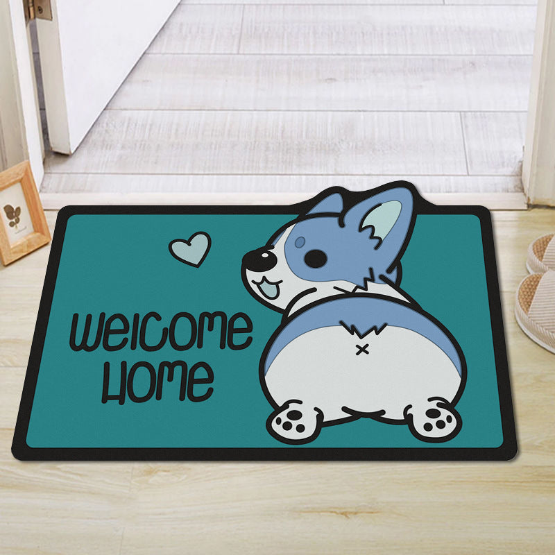 Cute Cartoon Dog Welcome Mat | Thrascher