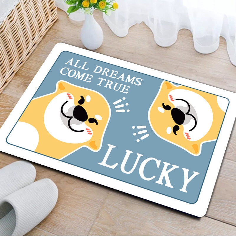 Cute Cartoon Dog Welcome Mat | Thrascher
