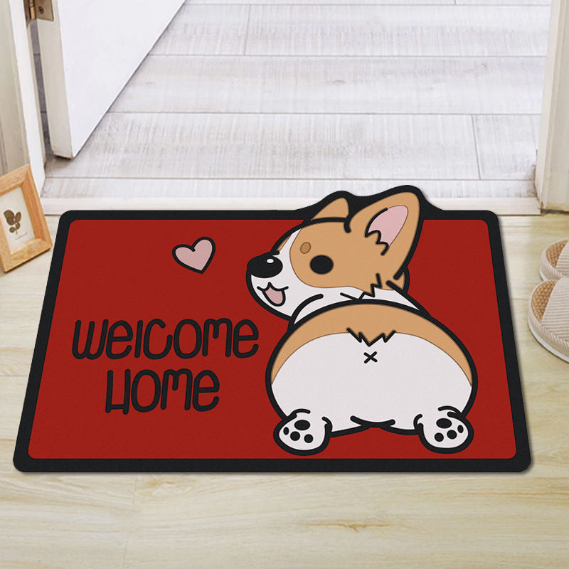 Cute Cartoon Dog Welcome Mat | Thrascher