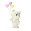 Cute Ceramic Bear Figurine with Balloons | Thrascher