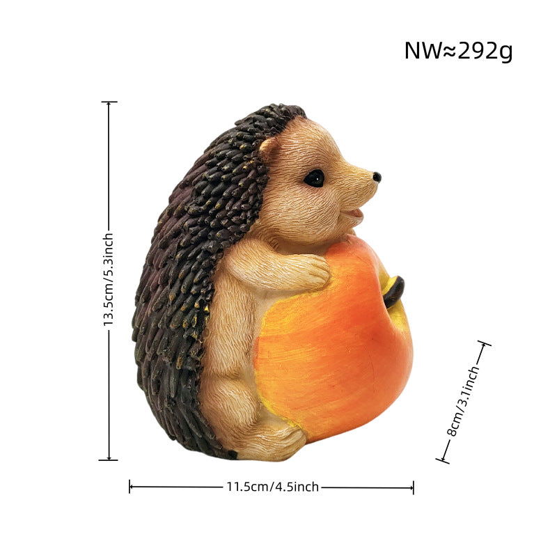 Cute Hedgehog Sculpture with Fruit | Thrascher