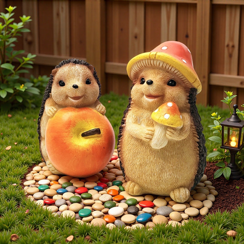 Cute Hedgehog Sculpture with Fruit | Thrascher