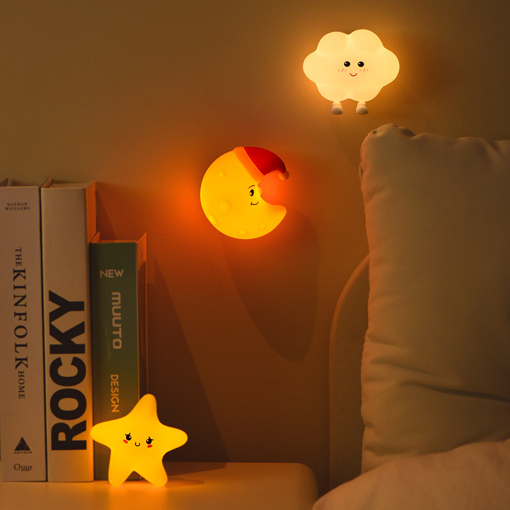 Cute LED Cloud Wall Night Light for the Children's Room with a Soft Warm Glow | Thrascher