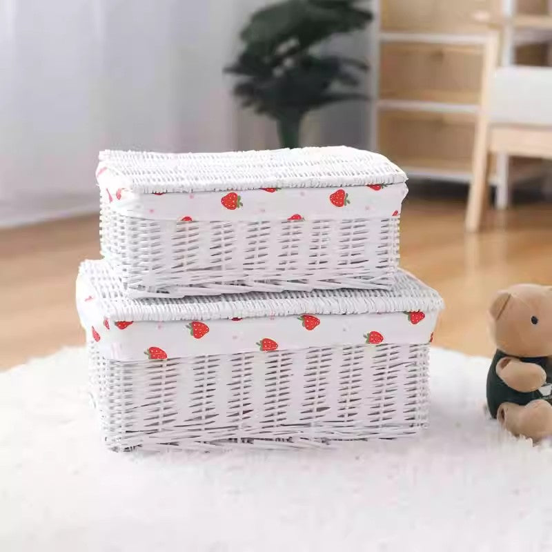 Cute Storage Basket with Strawberry Pattern | Thrascher