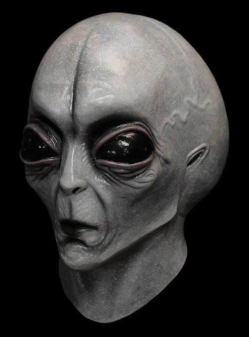 Realistic Alien Mask, Latex and Silicone, 53–61 cm for Halloween and Cosplay