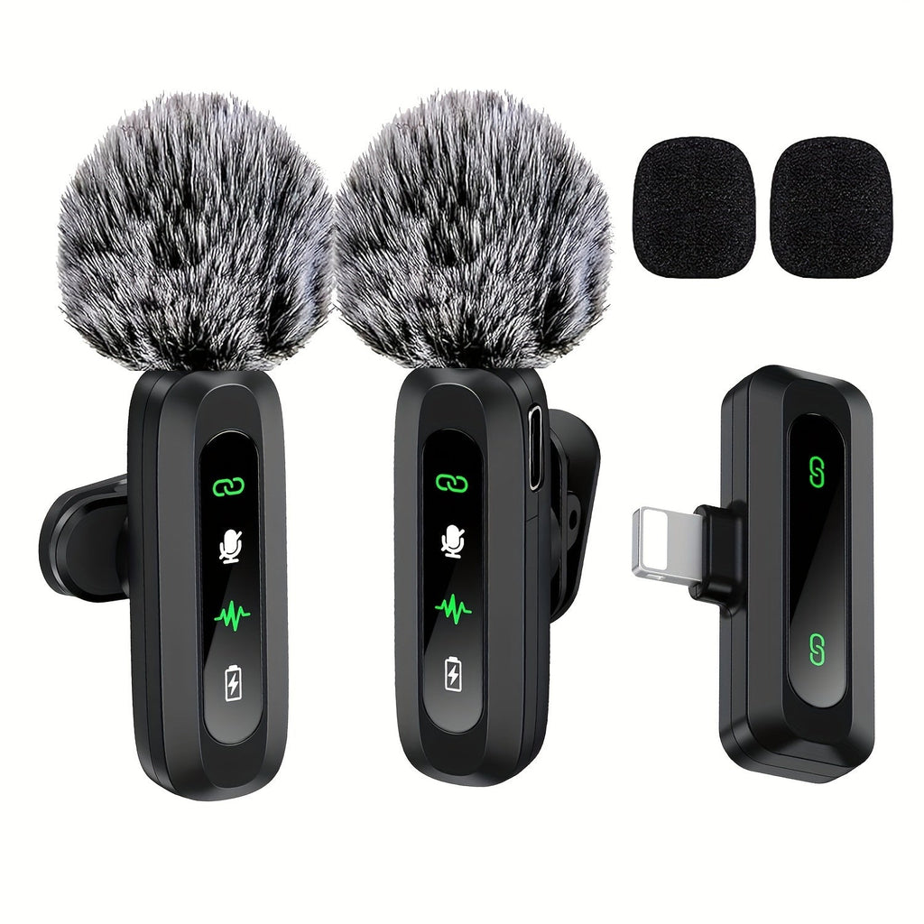 Wireless Clip Microphone with USB-C for Phones, Tablets & Cameras