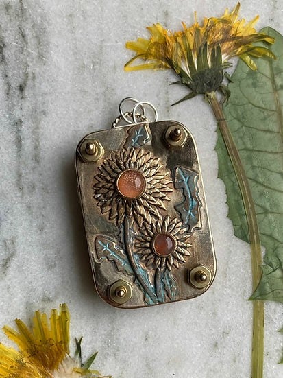 Mini Flower Press, 35 × 50 mm, Silver Sheet and Brass Details