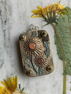 Mini Flower Press, 35 × 50 mm, Silver Sheet and Brass Details