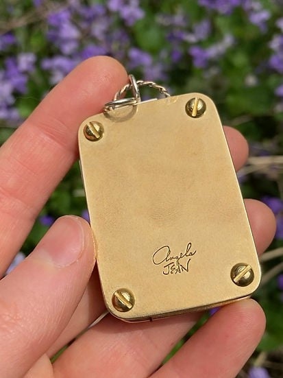 Mini Flower Press, 35 × 50 mm, Silver Sheet and Brass Details