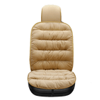 Quilted Short Plush Car Seat Cushion Pad with Headrest Cover, 19.1 x 40.6 in