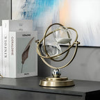Brass and Glass Hourglass Timer, 24 cm × 22 cm, 30 or 60 Minutes