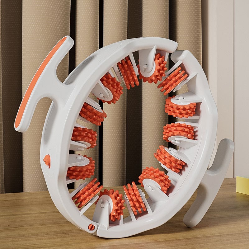 Manual Massage Roller with 360° Rollers, Adjustable Opening and Removable Handle