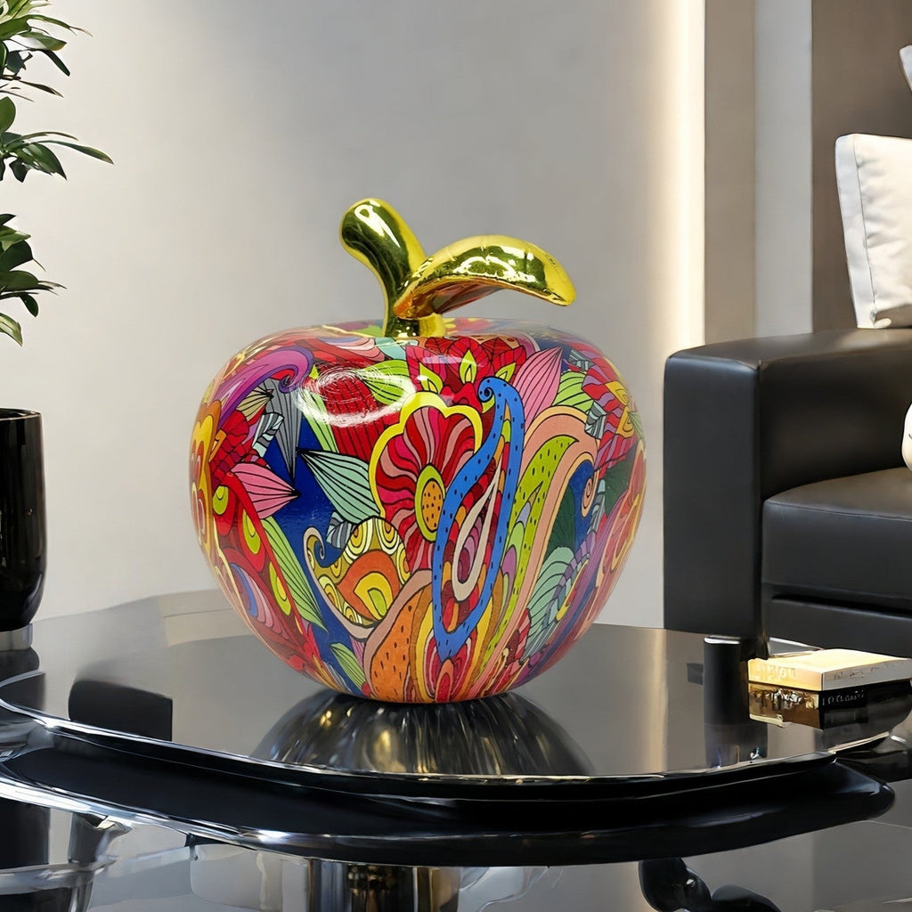Decorative Apple Figure with Artistic Design | Thrascher