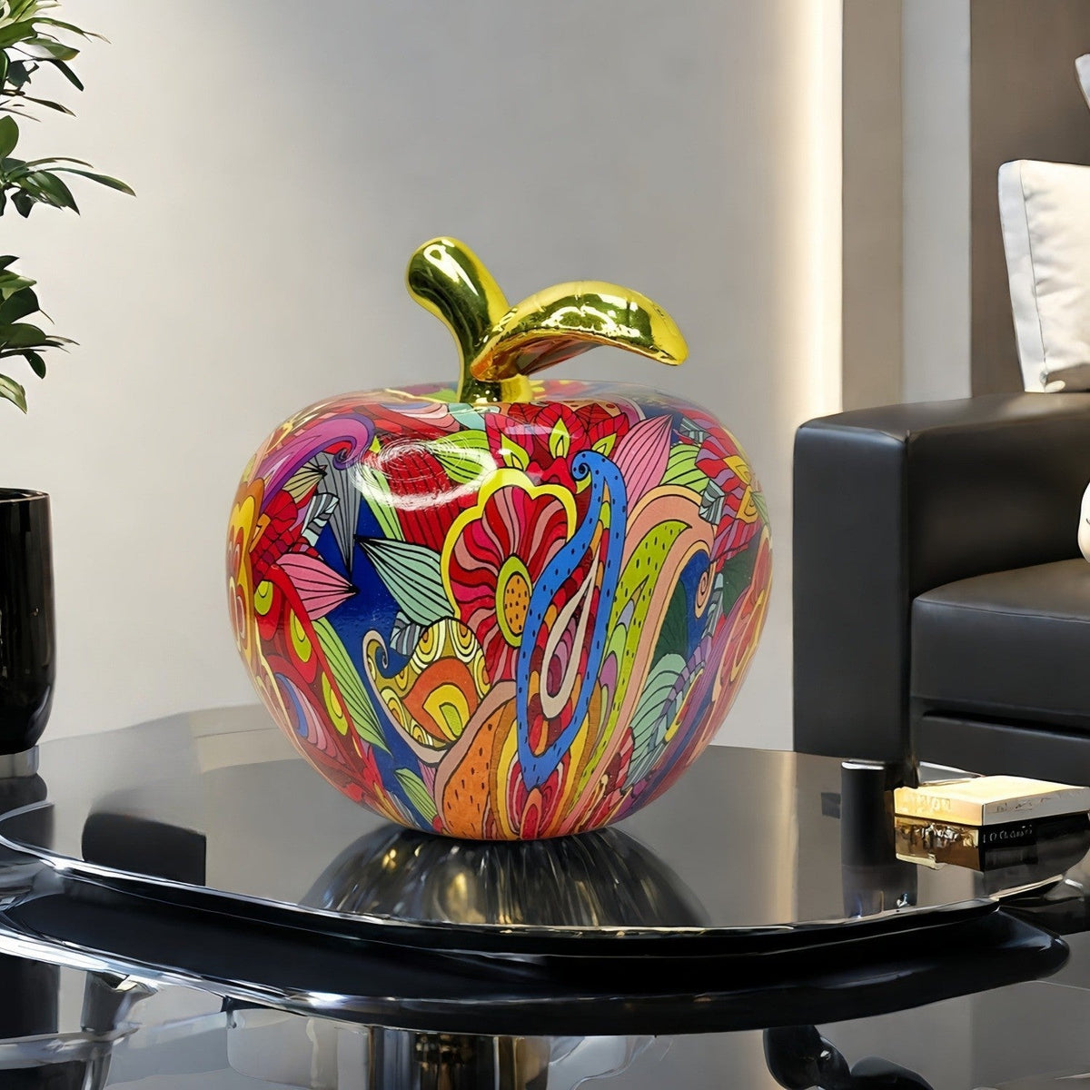 Decorative Apple Figure with Artistic Design | Thrascher