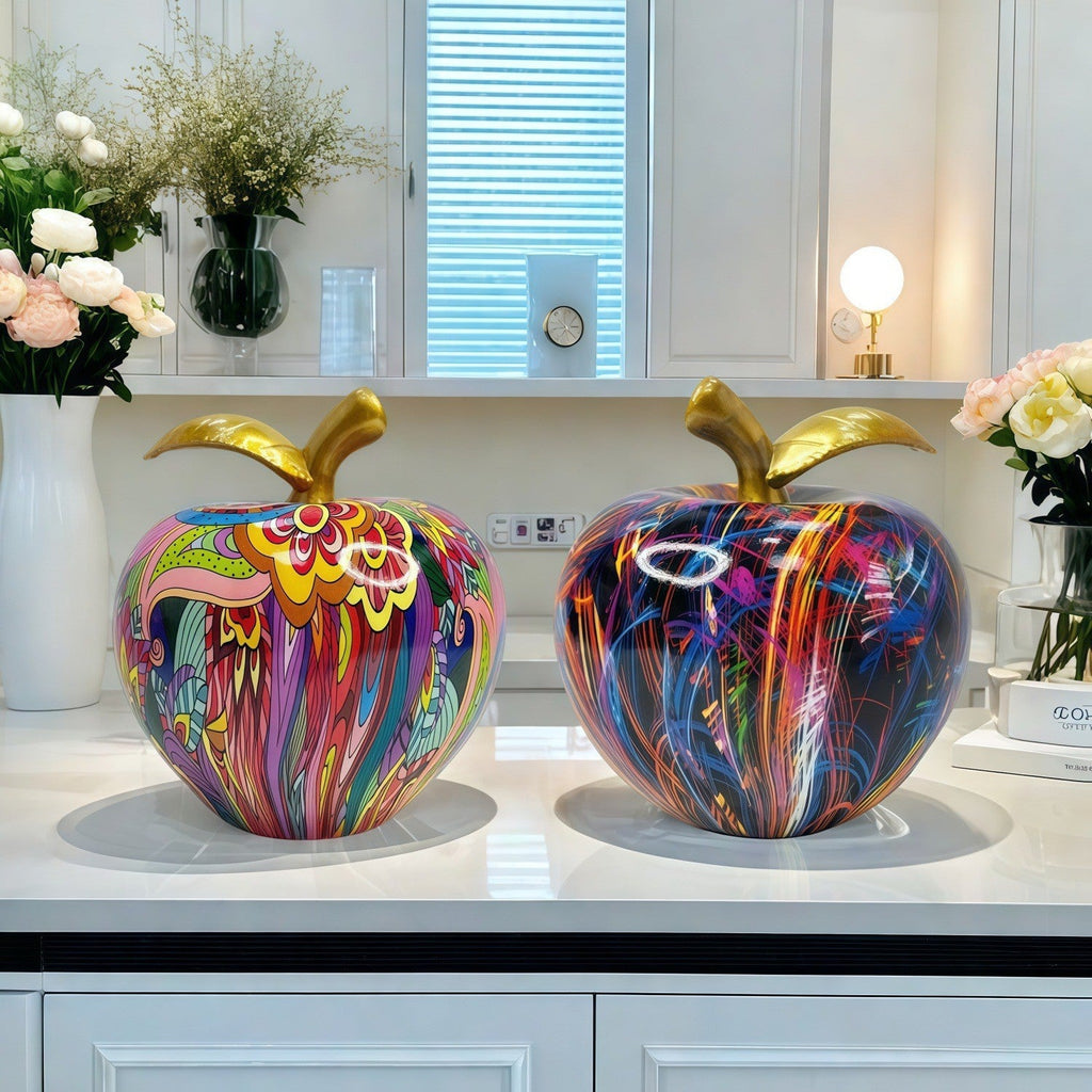 Decorative Apple Figure with Artistic Design | Thrascher