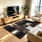 Decorative Area Rug Black Blue | Thrascher