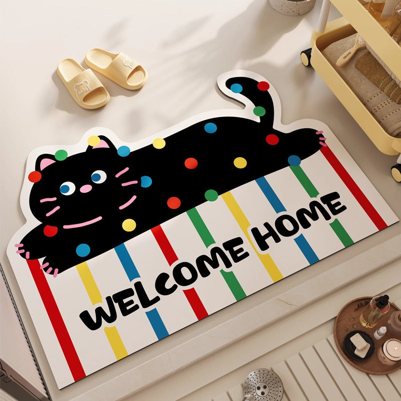 Decorative Area Rug Black | Thrascher