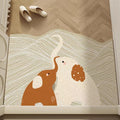 Decorative Area Rug Orange Green | Thrascher