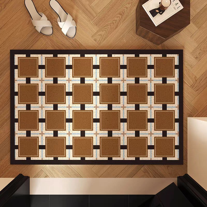 Decorative Area Rug Orange Green | Thrascher