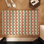 Decorative Area Rug Orange Green | Thrascher