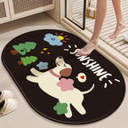 Decorative Area Rug Pink Red | Thrascher