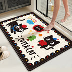 Decorative Area Rug Pink Red | Thrascher
